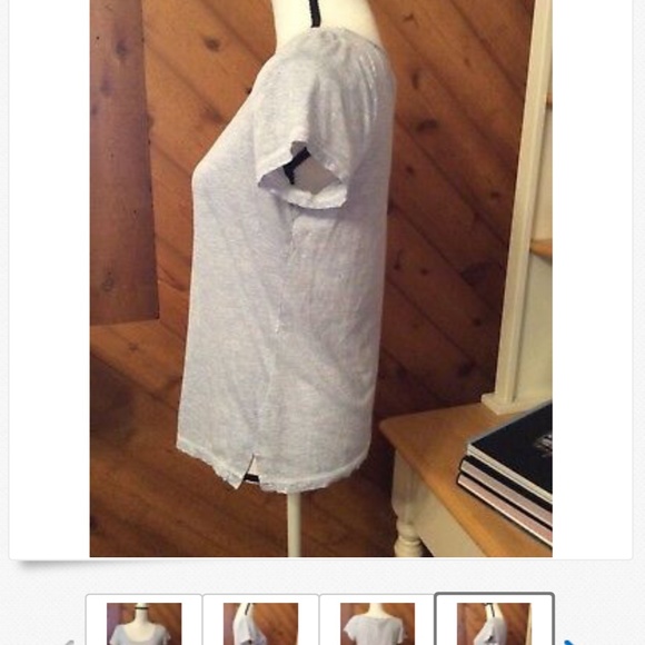 LRL RALPH LAUREN JEANS CO Blue White Tee TOP M - Picture 4 of 9